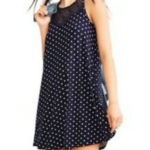 No Boundaries Navy Blue Polka Dot Dress